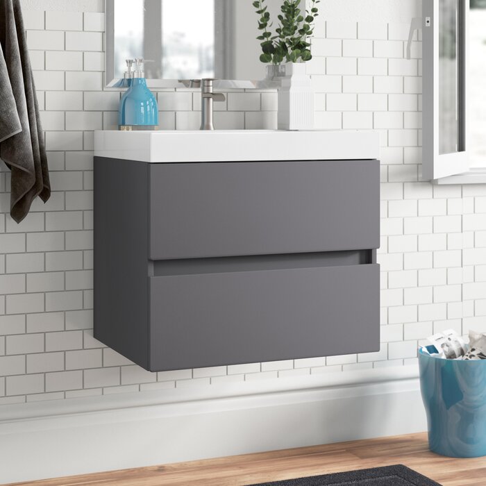 Azucena 25" Wall-Mounted Single Bathroom Vanity Set EJ308