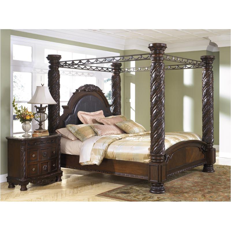 Ashley Furniture North Shore - Dark Brown California King Poster Bed - HEADBOARD and FOOTBOARD ONLY pc307