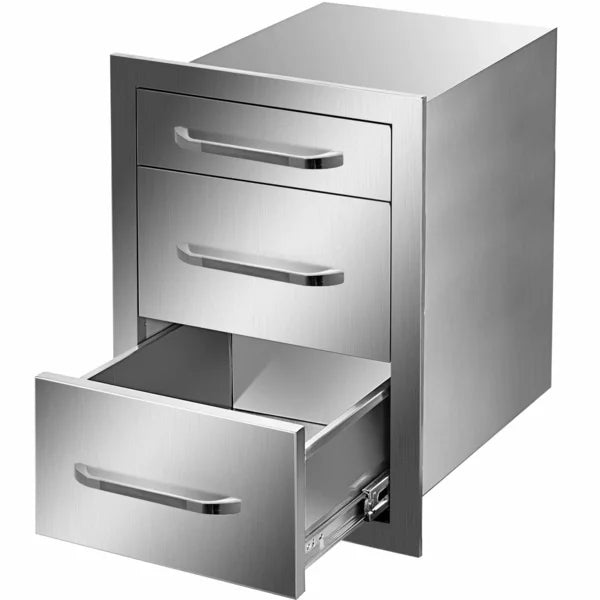 BBQ Island Outdoor Kitchen Triple Drawers 20.25"X14" Stainless Steel