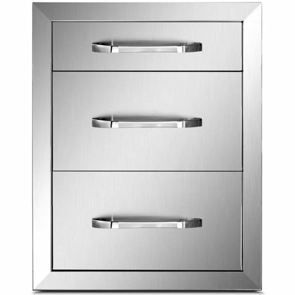 BBQ Island Outdoor Kitchen Triple Drawers 20.25"X14" Stainless Steel