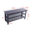 Babb Wood Shelves Storage Bench
