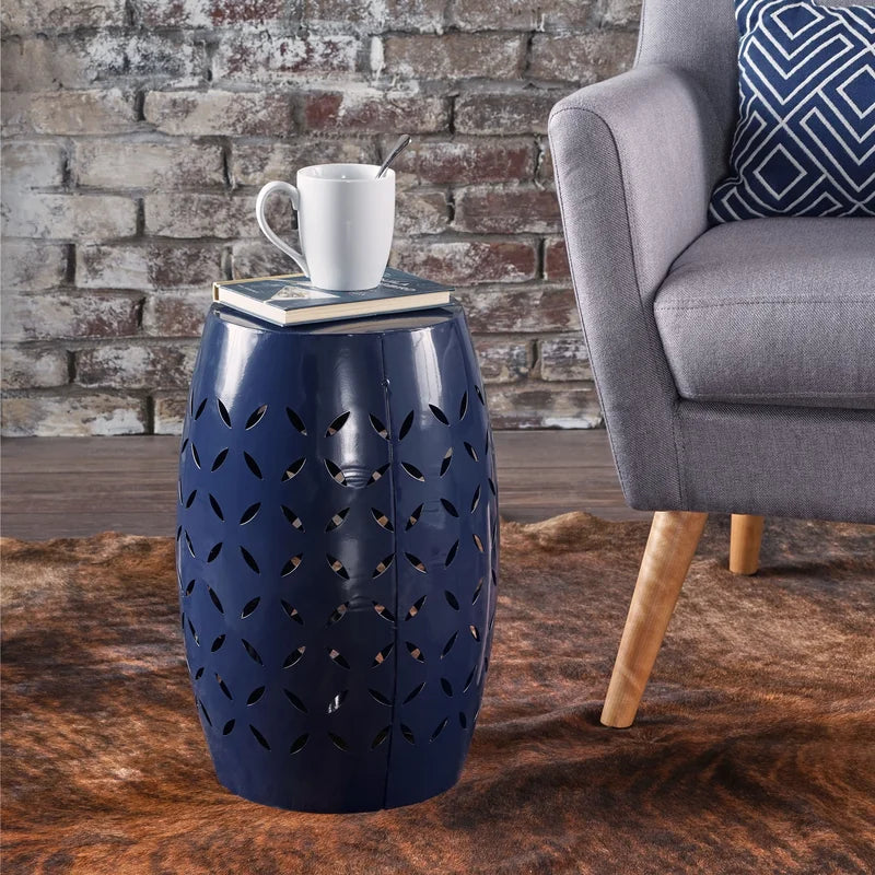 Babeth 17.75'' Tall Drum End Table
