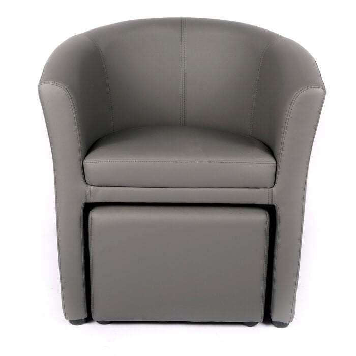 Babumba 27.2'' Wide Barrel Chair and Ottoman