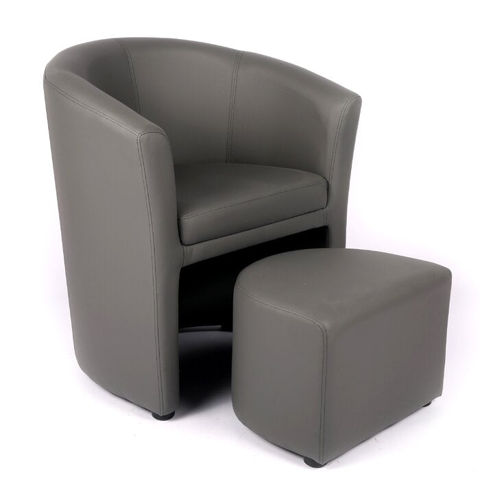 Babumba 27.2'' Wide Barrel Chair and Ottoman