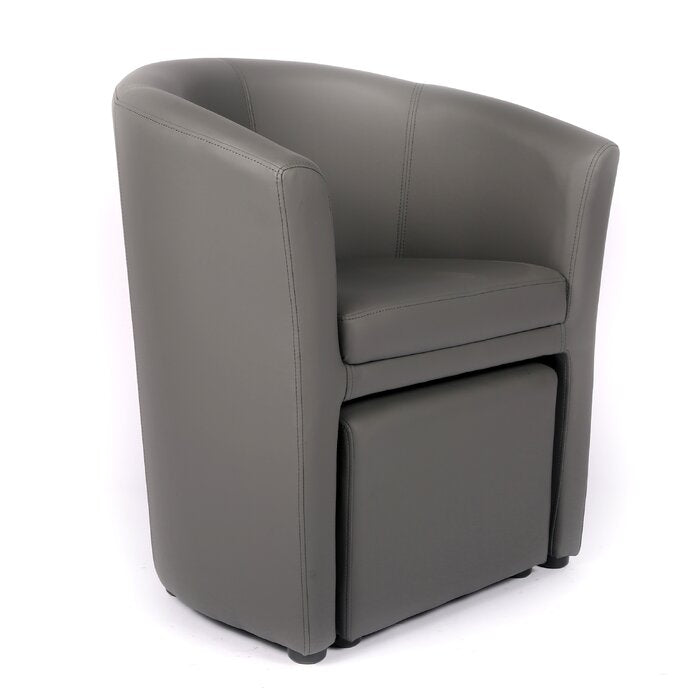 Babumba 27.2'' Wide Barrel Chair and Ottoman