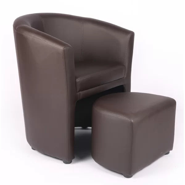 Babumba 27.2'' Wide Barrel Chair and Ottoman