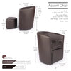 Babumba 27.2'' Wide Barrel Chair and Ottoman