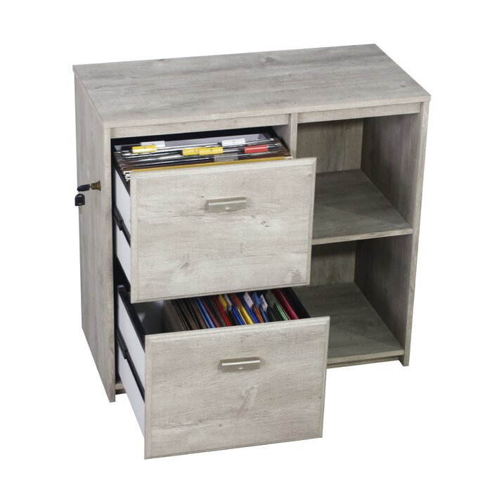 Bacher 31.5'' Wide 2 -Drawer Vertical Filing Cabinet