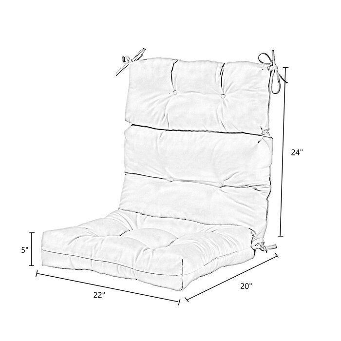 Sarver High Back Indoor/Outdoor Lounge Chair Cushion (#HA501)