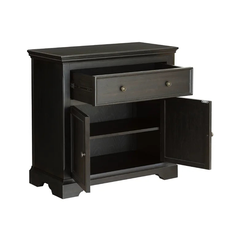 Backes 32'' Tall Solid Wood 2 Door Accent Cabinet