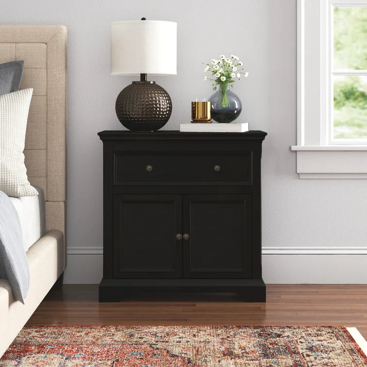 Backes 32'' Tall Solid Wood 2 Door Accent Cabinet