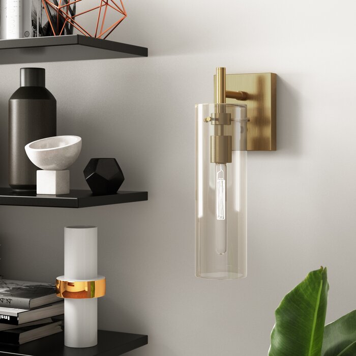 Backus 1 - Light Armed Sconce, Antique Brass #HA114