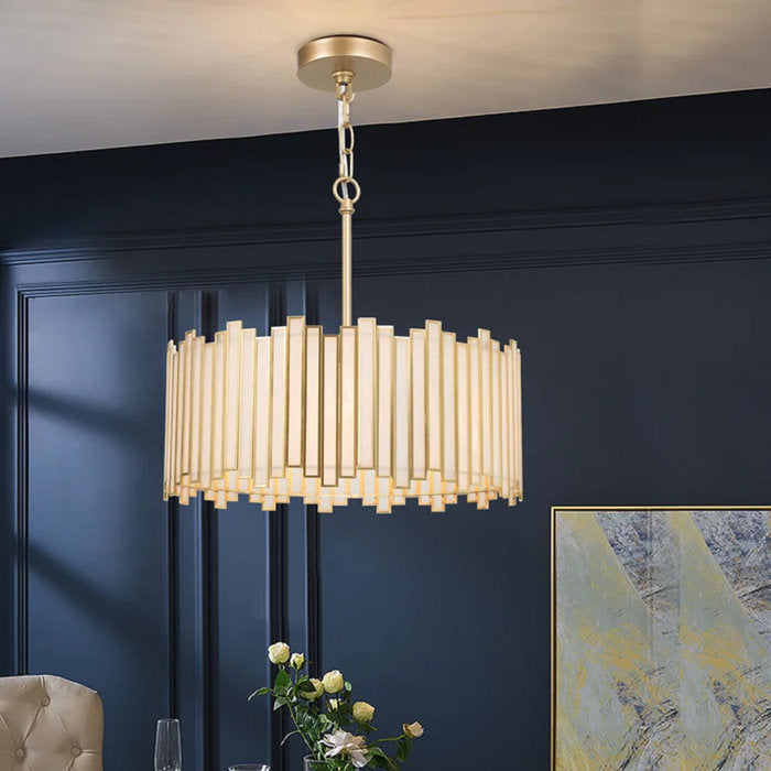 Badiah 4 - Light Dimmable Drum Chandelier