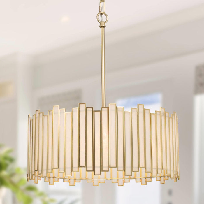 Badiah 4 - Light Dimmable Drum Chandelier