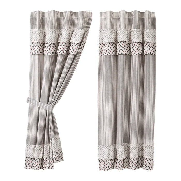 Bahari 100% Cotton Room Darkening Curtain Pair (Set of 6)