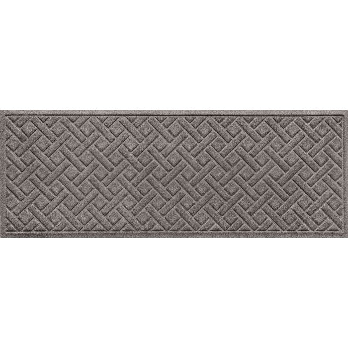 0.25" H x 60" W x 22" D Medium Gray Bailee Waterhog Lattice Outdoor Doormat