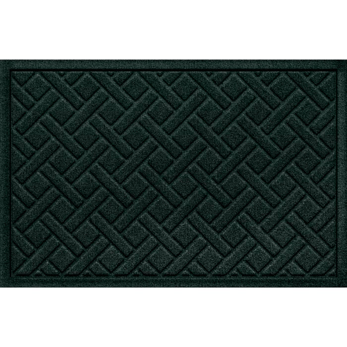 0.25" H x 36" W x 24" D Evergreen Bailee Waterhog Lattice Outdoor Doormat