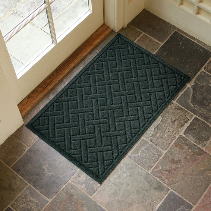 0.25" H x 36" W x 24" D Evergreen Bailee Waterhog Lattice Outdoor Doormat