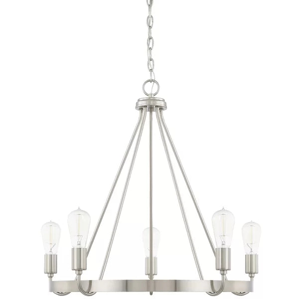 Bailey 5 - Light Unique Wagon Wheel Chandelier