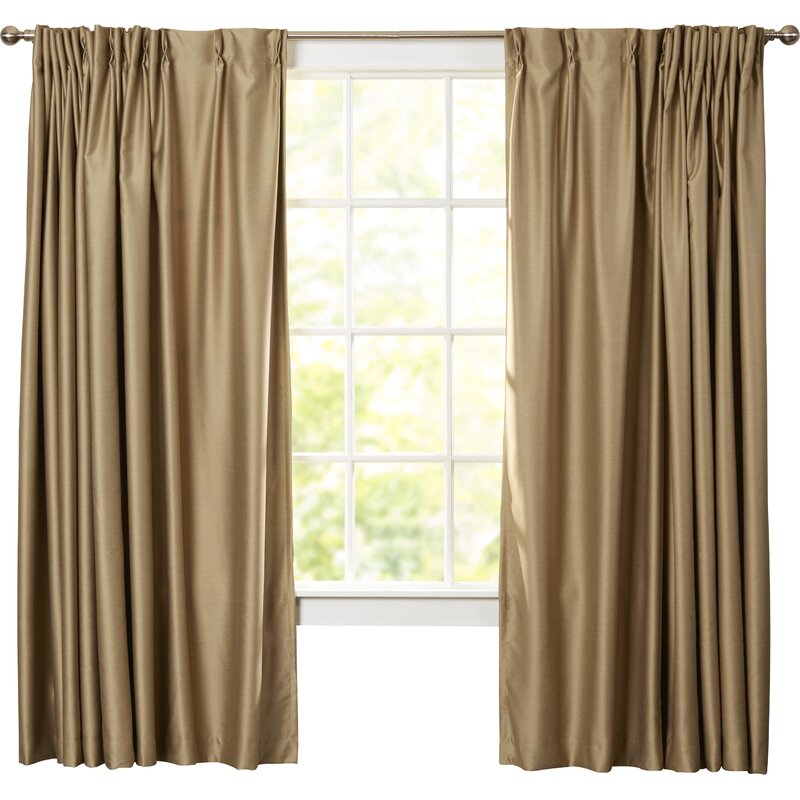 Bailey Solid Blackout Thermal Single Curtain Panel (Set of 2) K8135