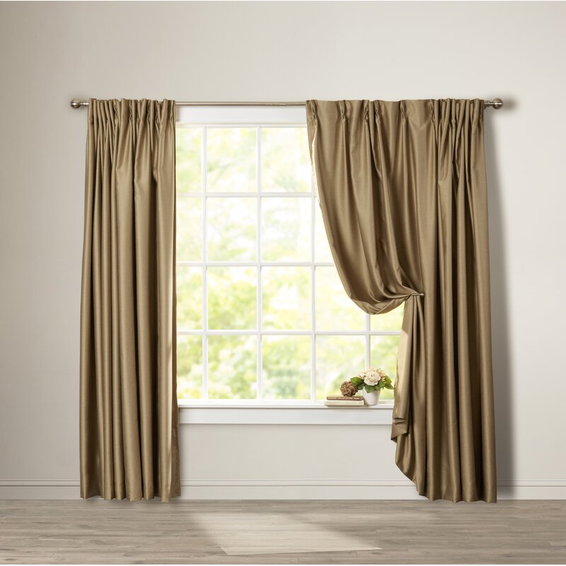 Bailey Solid Blackout Thermal Single Curtain Panel (Set of 2) K8135
