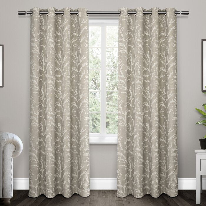 Baillons Kilberry Floral Room Darkening Thermal Grommet Curtain Panels (Set of 2) PK226