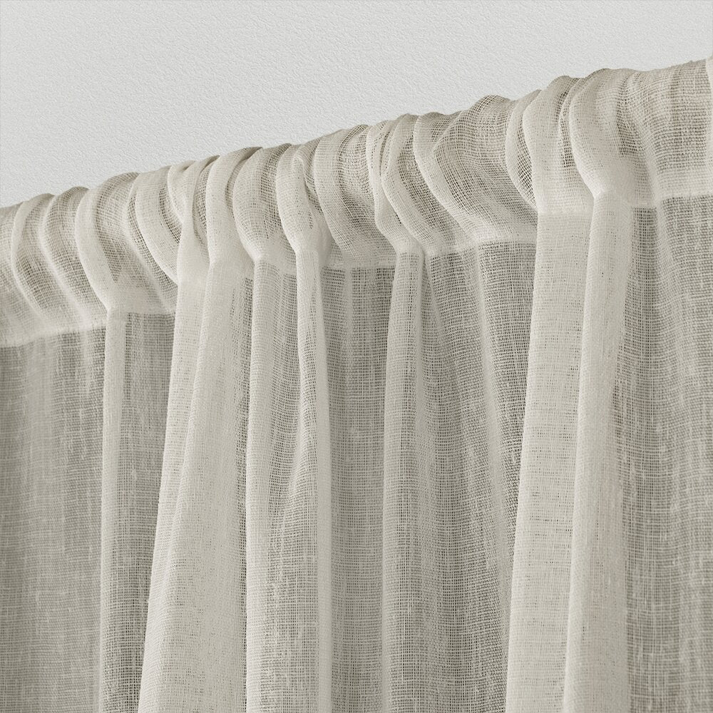 Baillons Solid Sheer Rod Pocket Curtain Panels (Set of 2) TTR260