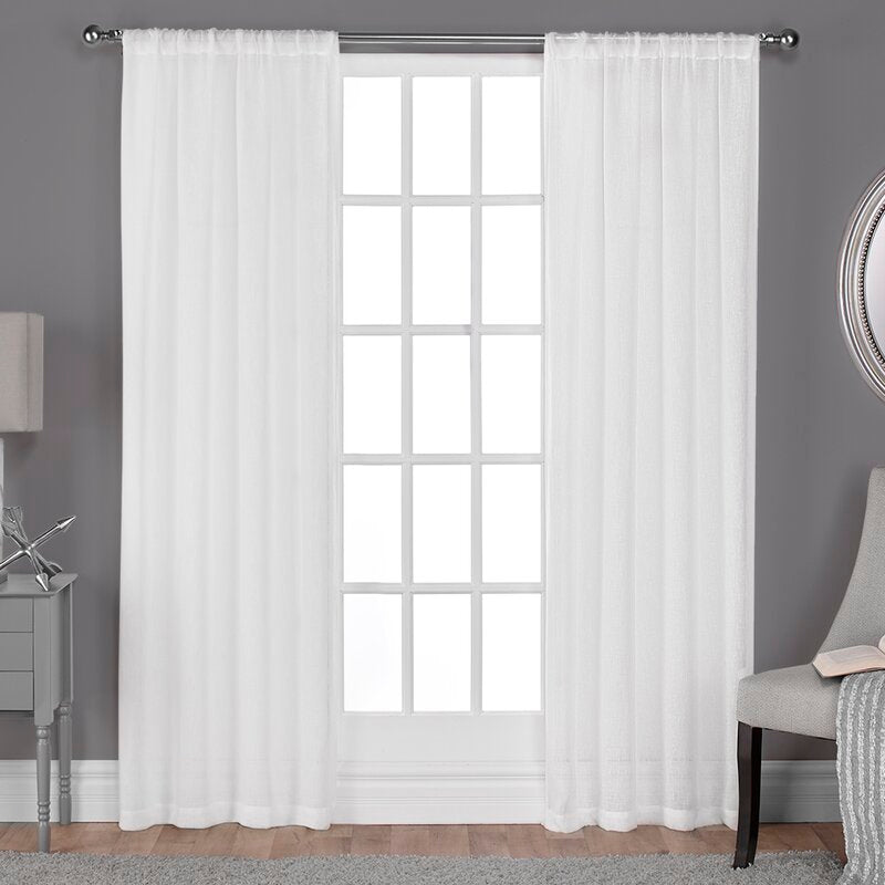 Baillons Solid Sheer Curtain Panels (Set of 2) ss115