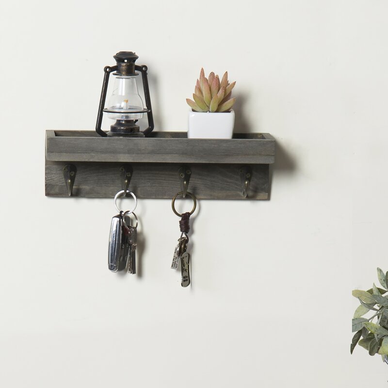 Baillons Wall Storeage Organizer with Key Hooks K8117
