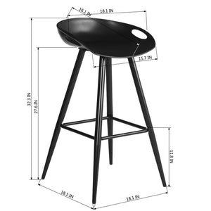 Set of 2 - Bak Bar Stools, Black (#K3885)