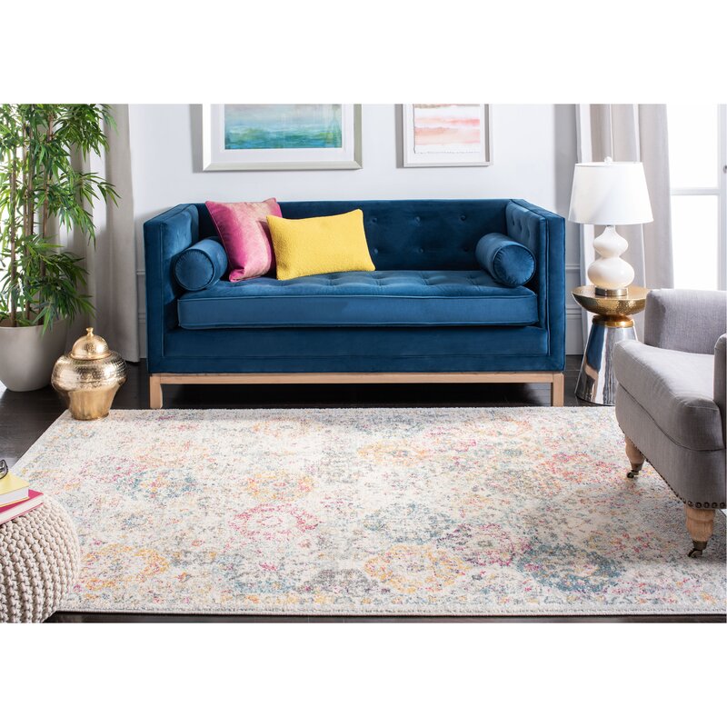 Balderas Oriental Gray/Gold Area Rug KRUG149