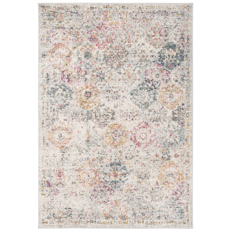 Balderas Oriental Gray/Gold Area Rug KRUG149