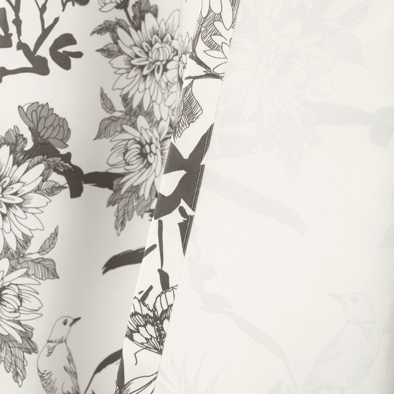Baldvina Floral Room Darkening Thermal Curtain Panels (Set of 2), 52" W x 95" L