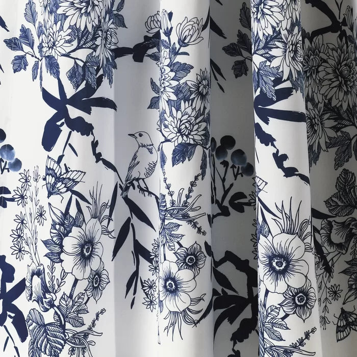 Baldvina Floral Room Darkening Thermal Curtain Panels, 52" W x 95" L, (Set of 2)