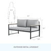 Baldwyn 55'' Wide Outdoor Loveseat with Cushions