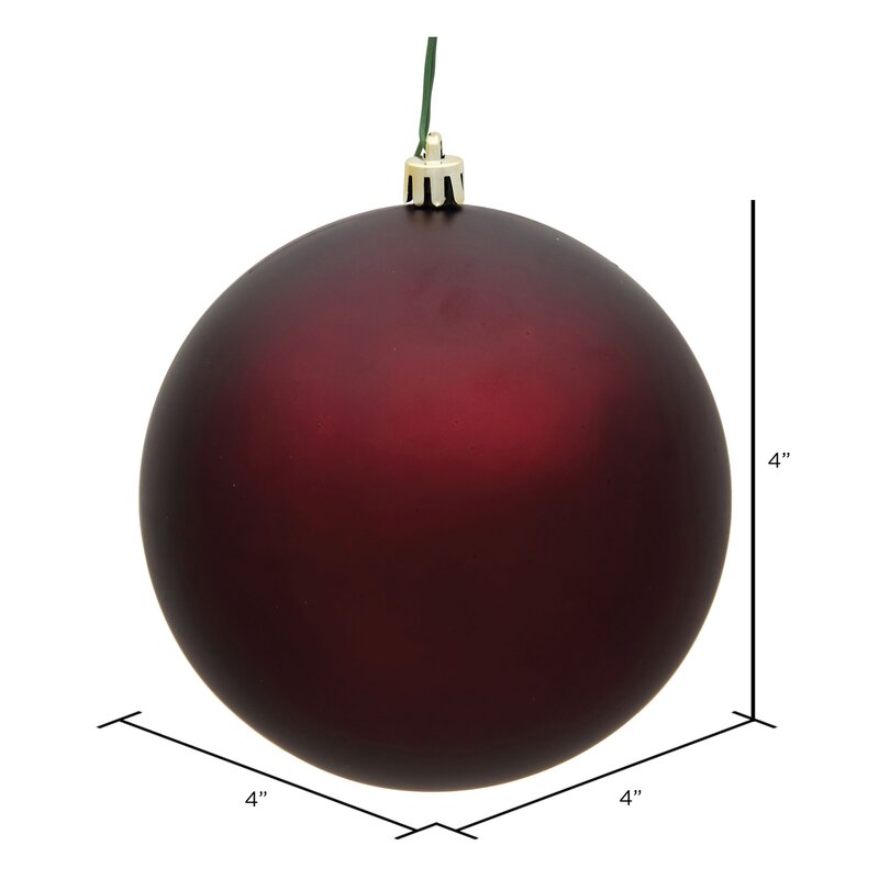 Burgundy Matte Ball Ornament (Set of 6) LC836