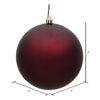 Burgundy Matte Ball Ornament (Set of 6) LC836