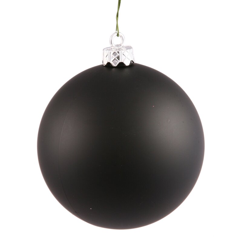 12" Black Ball Ornament