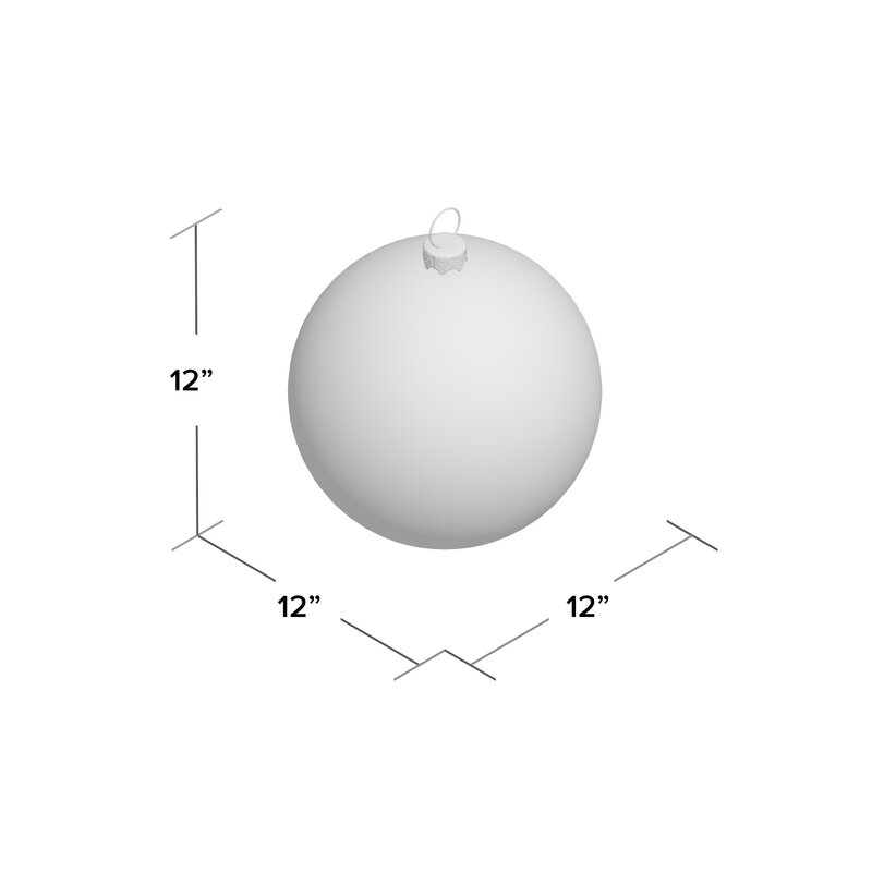 12" Black Ball Ornament