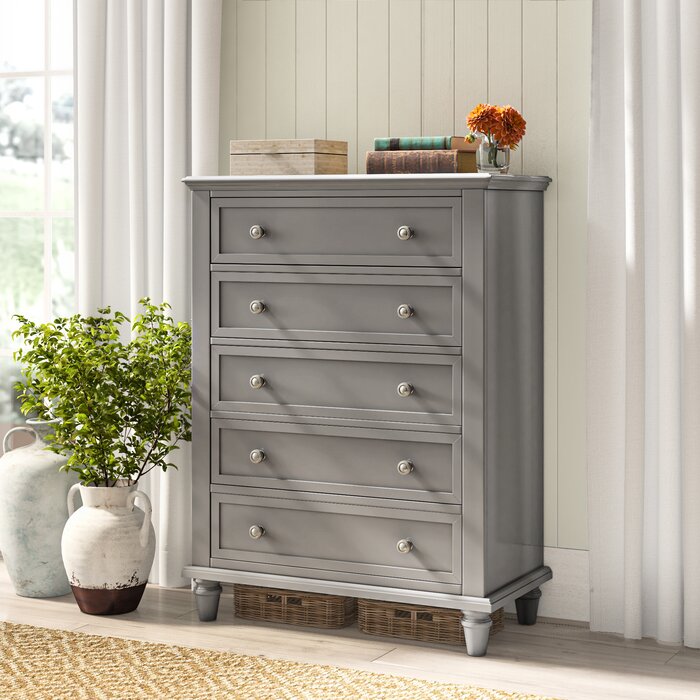 Frost Gray Ballinger 5 Drawer Chest