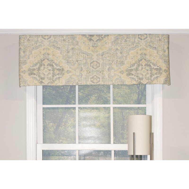 Balmer Abstract Cotton Tailored 50'' Window Valance