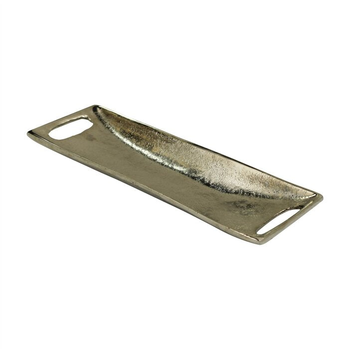 0.75" H x 11.5" L x 4" W Burnished Silver Balmer Metal Tray