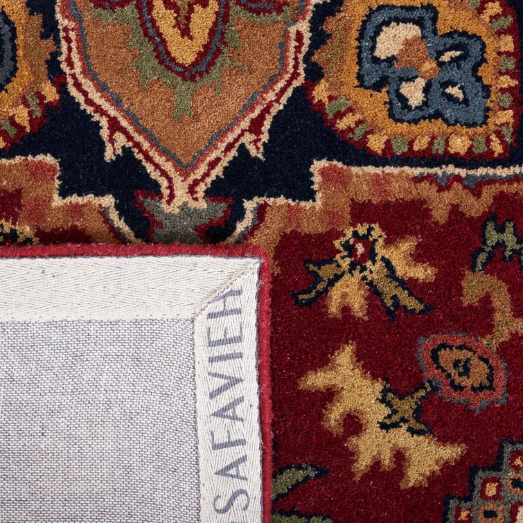 Balthrop Oriental Handmade Tufted Wool Area Rug in Red, Rectangle 3' x 5'