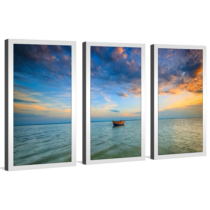 Baltic Sea At Sunset - Picture Frame Photograph Set, 33.5"x52.5"x1"