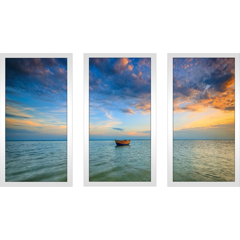 Baltic Sea At Sunset - Picture Frame Photograph Set, 33.5"x52.5"x1"