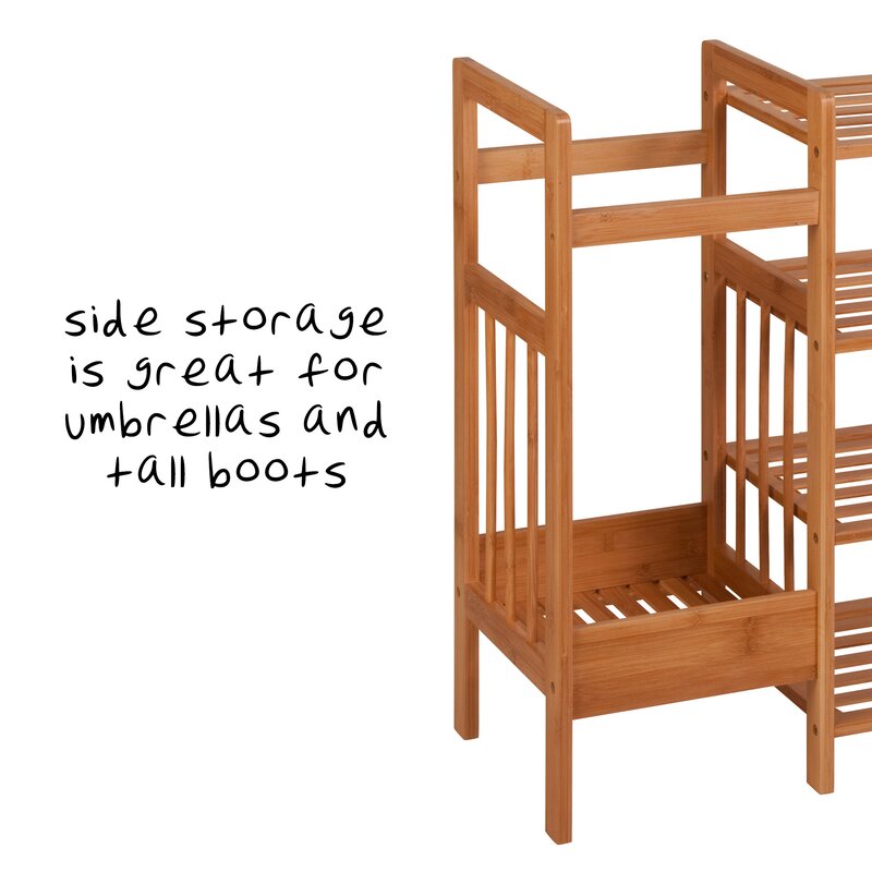 Bamboo Entryway 8 Pair Shoe Rack CA544