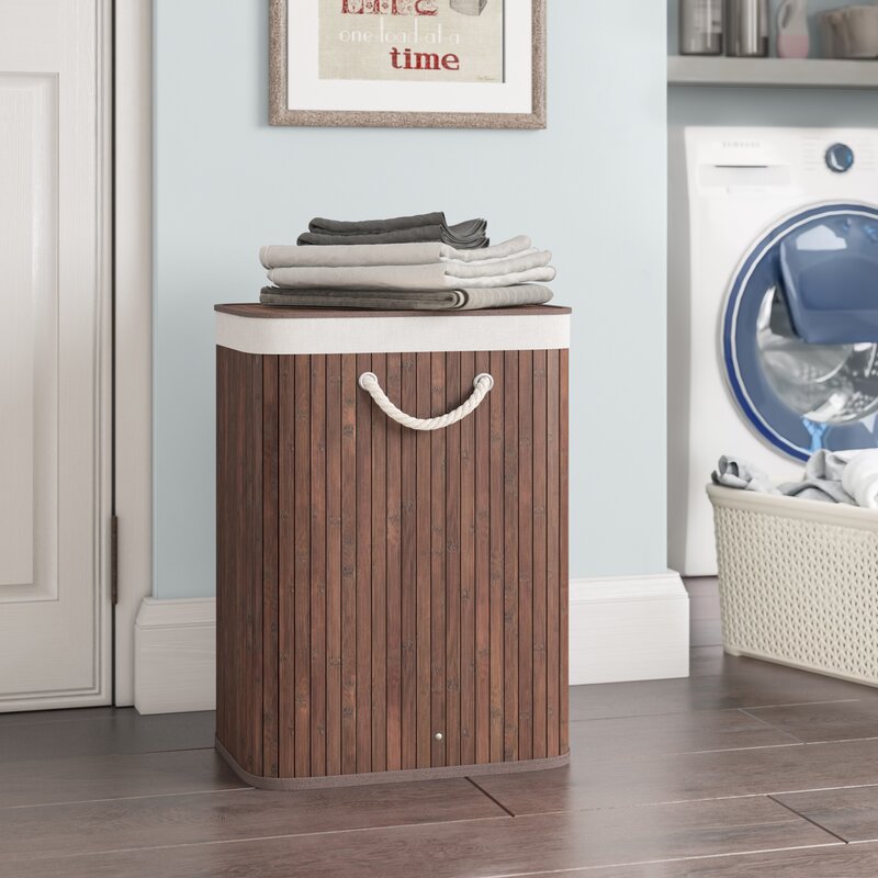 Bamboo Rectangular Laundry Hamper VB101