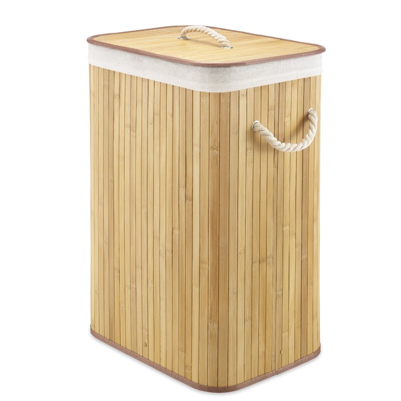Bamboo Rectangular Laundry Hamper