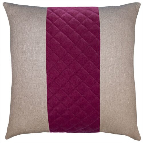 Band Quilted Feathers Pillow B19-AT143