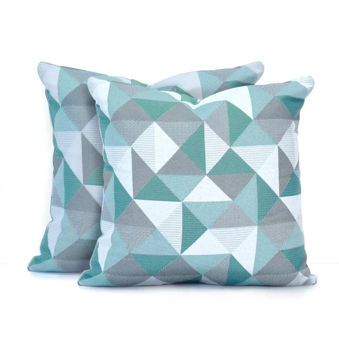 Banh Lounge Outdoor Square Pillow Cover & Insert, 18" x 18" (Set of 2)